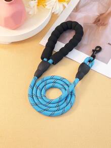 1pc Round Rope Pet Leash With Reflective Strip And Night Light Belt For Walking Dogs - Multicolor - View 14