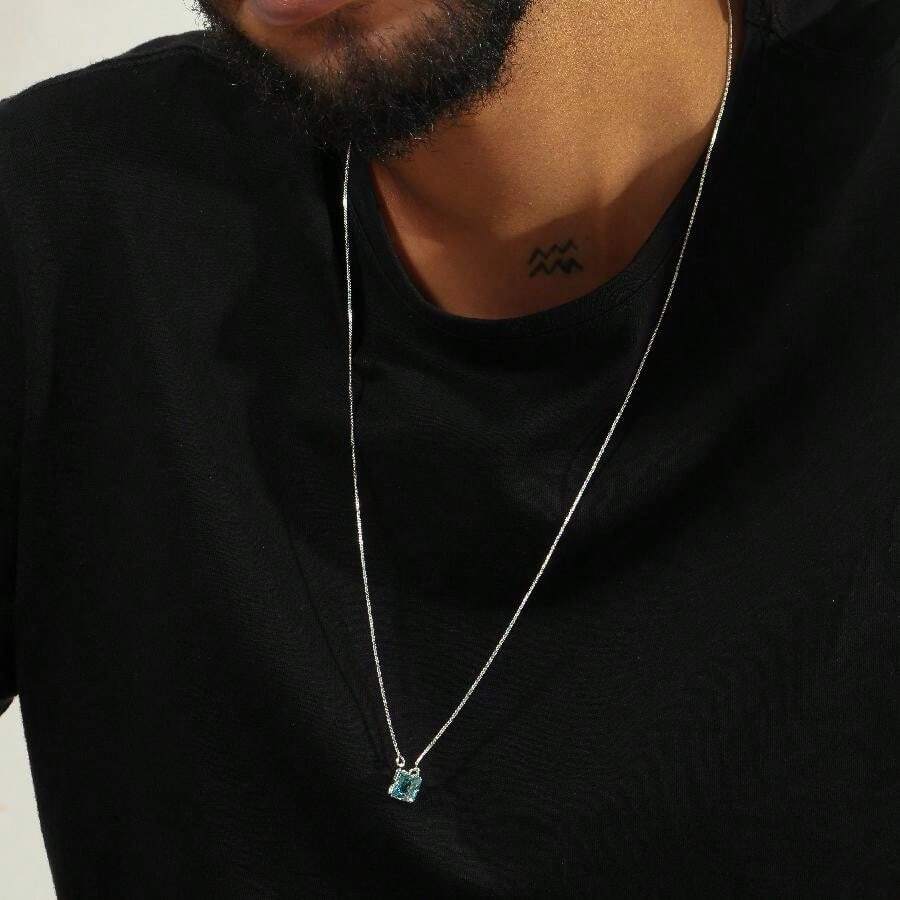 Men's Pendant Necklaces - 藍水 - 查看 1