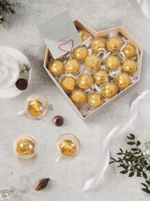 10/20 件透明巧克力盒托松露包装塑料巧克力糖果杯迷你纸杯蛋糕松饼托母亲节礼物包装用品， - 彩色 - 查看 2