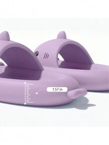 Sandalias Chanclas Multicolor Diseño Tiburon Unisex Playa o Descanso Hombre y Mujer - Lila Púrpura - Ver 5
