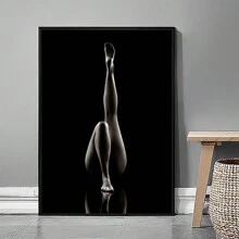FajerminArt 1 幅帆布海报，现代艺术，裸体海报黑白裸体女人帆布印刷墙艺术，卧室客厅走廊的理想礼物，墙艺术，无框架 - 彩色 - 查看 5