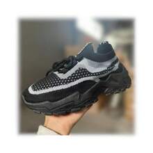 Zapatos Deportivos Blancos Para Mujer, Tenis Casual - Negro - Ver 5