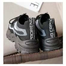 Zapatos Deportivos Blancos Para Mujer, Tenis Casual - Negro - Ver 4