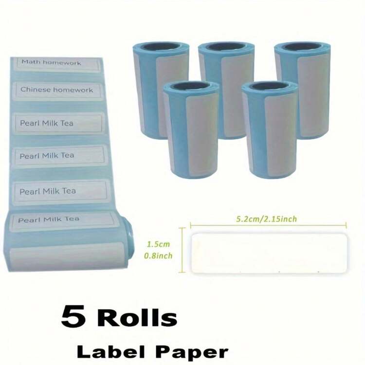 Mini Thermal Printer Sticker Paper, Mini Printer Sticker Paper 57 X 25mm, Mini Pocket Printer Sticker Paper For Instant Camera, Instant Camera Refill Mini Printer Paper - Baby Blue - View 2