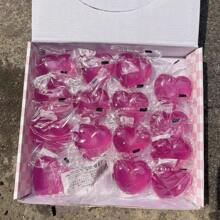 Aronclub 1 件透明哑光麦芽糖减压挤压玩具，慢回弹抗压力玩具，6 厘米 - 白色愛心 - 查看 8