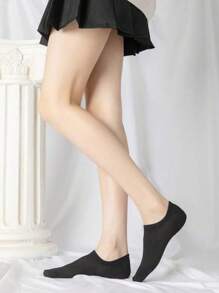 15pairs/Set Women's Boat Socks, Suitable For Daily Use, In Black, White And Gray Invisible Socks - Multicolor - View 3