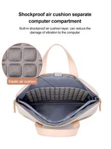 1pc 2024 Lightweight Macaron Laptop Shoulder Bag, Unisex Handbag With 14-Inch Padded Compartment For Tablets, Shockproof, Water-Resistant, Breathable And Wear-Resistant - Multicolor - View 6