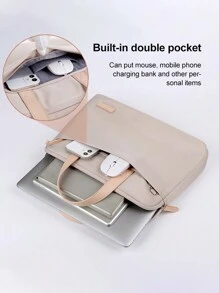 1pc 2024 Lightweight Macaron Laptop Shoulder Bag, Unisex Handbag With 14-Inch Padded Compartment For Tablets, Shockproof, Water-Resistant, Breathable And Wear-Resistant - Multicolor - View 5