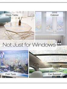 1 Roll Window Privacy Film, Rainbow Window Film, 3D Decorative Stained Glass Window Cling, Static Cling Non-Adhesive Removable Window Covering, Sun UV Blocking Window Decal For Home,Stickers,Wall Decal, Vinyl Decal For Home Decorations,Spring Decoration Items Refresh Your Home,Rama Decoration Stickers - Multicolor - View 6
