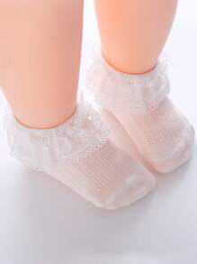 3雙幼兒女童舒適透氣時尚公主風格可愛襪子 - 彩色 - 查看 3
