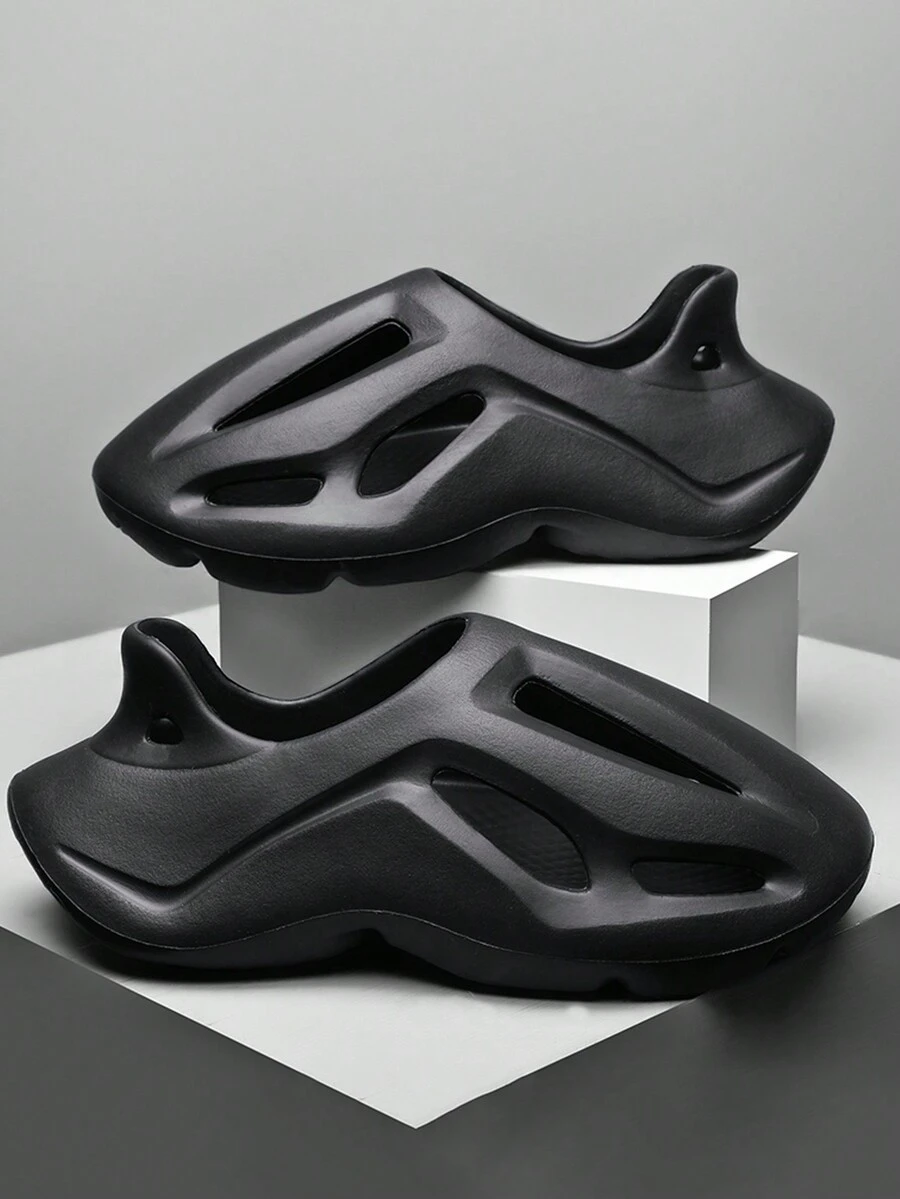 新款户外运动柔软防滑耐磨木屐，休闲款 - 黑色 - 查看 1