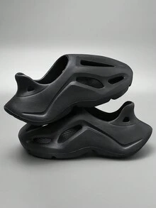 新款户外运动柔软防滑耐磨木屐，休闲款 - 黑色 - 查看 3