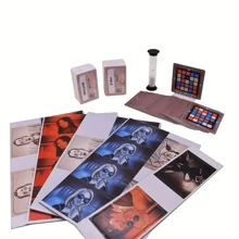 1入組身份暗示雙人對決桌面遊戲卡牌,家庭派對遊戲卡牌 - 紅色 - 查看 3