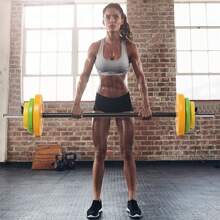 HOMCOM 20kg Barbell Weights Set, Adjustable Weights With Non-Slip Handle, For Women And Men Home Gym Strength Training