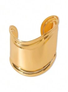 Brazalete de bangle de cara ancha extra grande, joyería unisex de diseño minimalista y personalizado