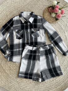 Women Two-Piece Outfits - 黑與白 - 查看 1