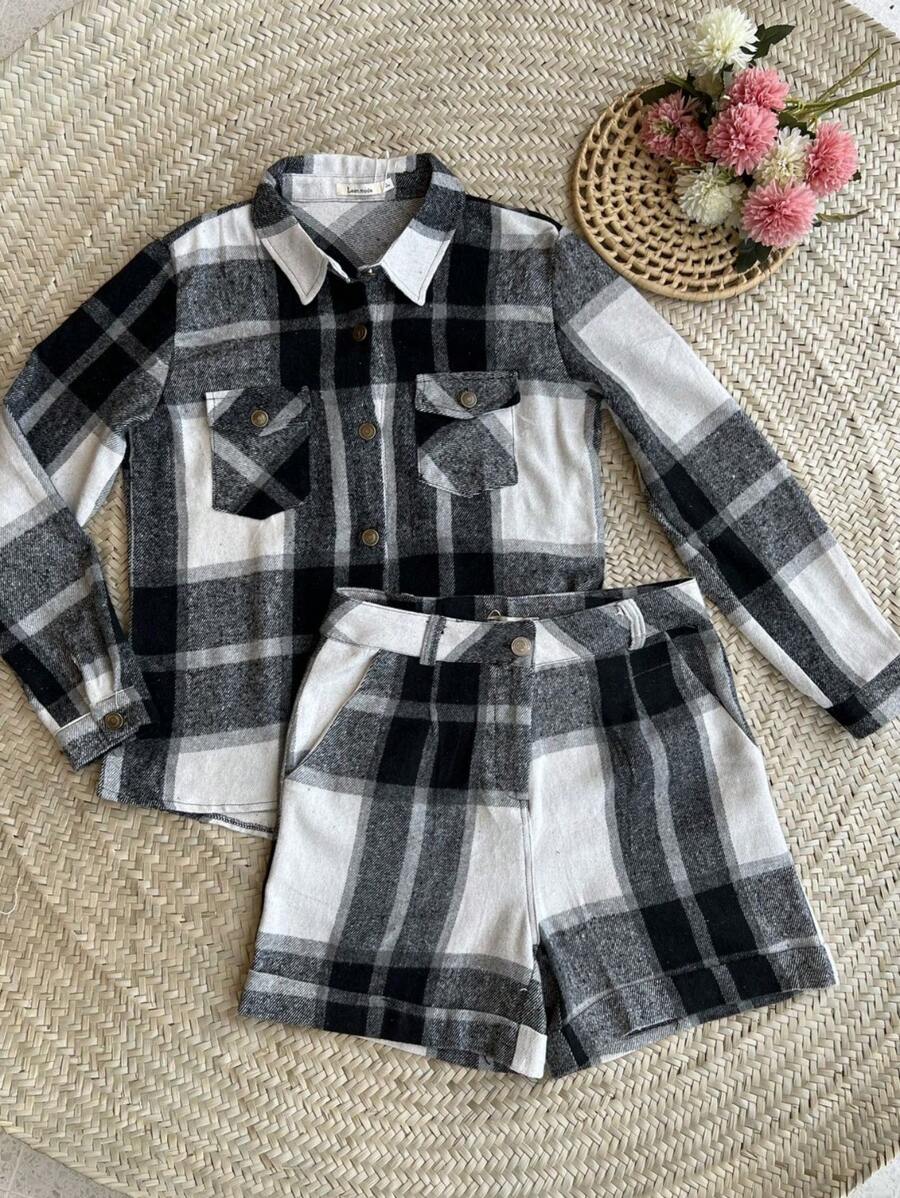 Women Two-Piece Outfits - 黑與白 - 查看 1