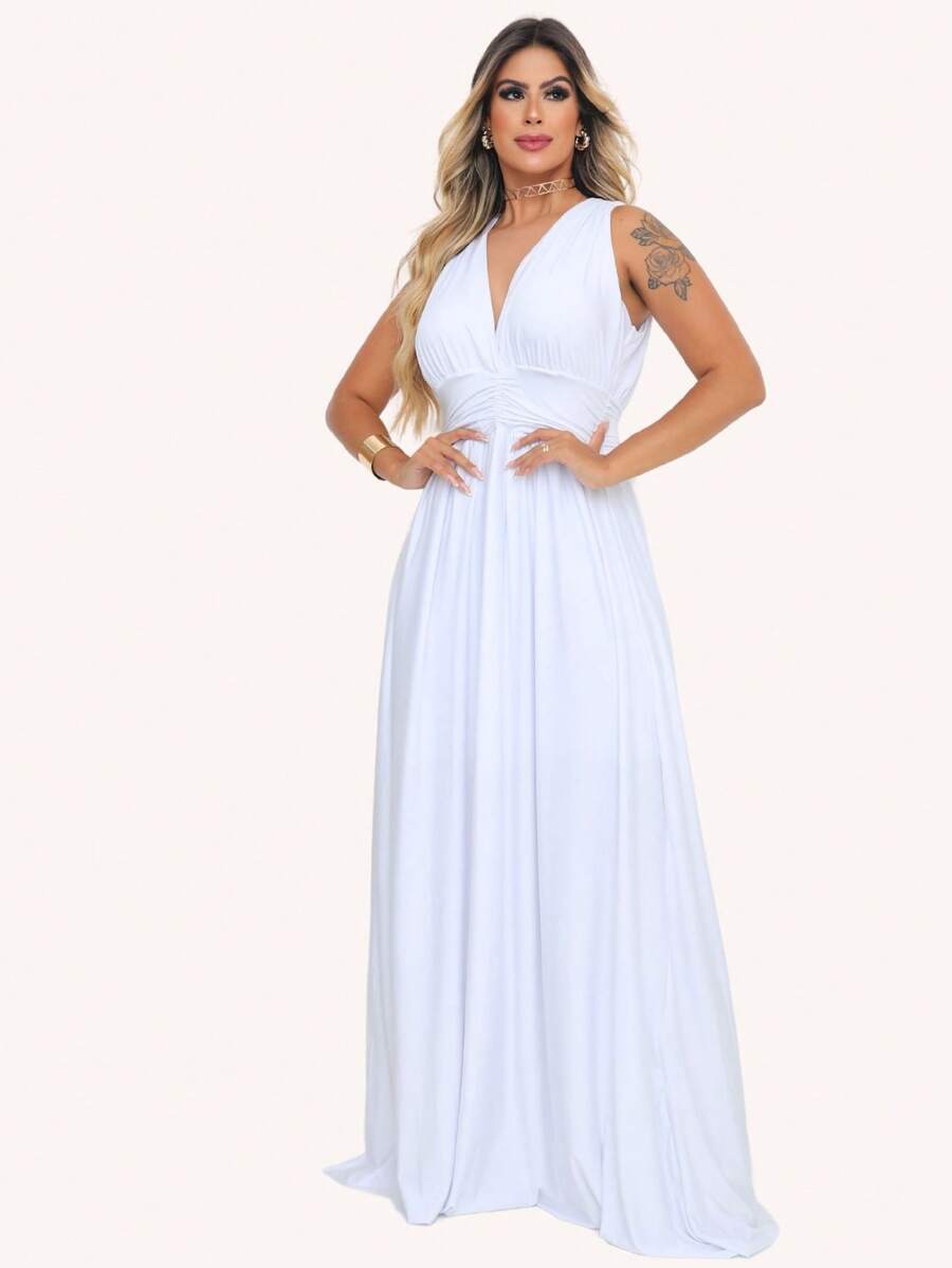 Women Dresses - 白色 - 查看 1