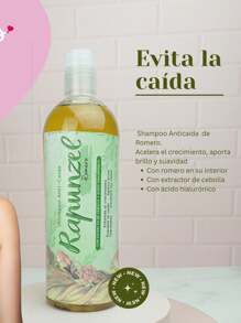 Shampoo Champú Artesanal con Romero para el cuidado del cabello, anticaída del cabello, antipicazón, Control de aceite, refrescante, nutritivo - Verde - Ver 3