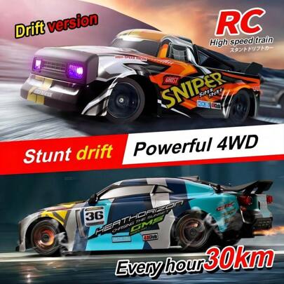 4DRC H4 Remote Control Car,High Speed RC Car For Kids Adults, 2.4Ghz 4WD Drifting Racing Cars Fast 30KM/H Monster Truck, All Terrain Off Road Truck,Toys 8 12 Gifts For Boys