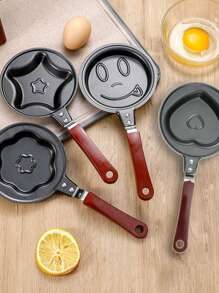 1pc Mini Cartoon Animal Shaped Heart, Star And Bear Print Non-Stick Frying Pan With 4 Pattern Selections Seafood Boil - Color - View 10