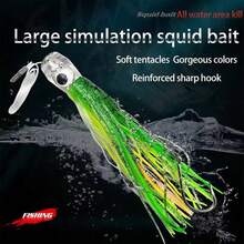 16cm/25cm投擲/拖綫/船釣魚用誘餌,多種顏色逼真的鮪魚/魷魚/章魚軟餌,配鉤用於海水釣魚 - 彩色 - 查看 6