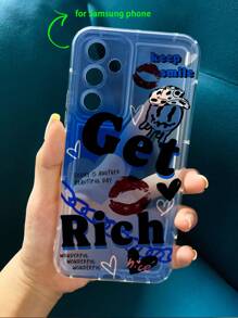 1 个蓝色日韩风格涂鸦波浪图案 Tpu 防摔手机壳适用于 iPhone，男女通用适用于 iPhone11/12/13/14/15/15pro/15 Plus/15 Promax/7plus/8plus/X/Xs Max/Xr/11pro/12pro/13pro/14pro/12mini/13mini/11promax/12promax/13promax/14promax/14plus/6/6s/6plus/7/8/Se&Samsung Galaxy/A54/A14/A32/A24/A52s/A12/A13/S20/S21/S22/S23/S24/S23Plus/S24ultra - 無色 - 查看 4