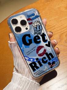 1 个蓝色日韩风格涂鸦波浪图案 Tpu 防摔手机壳适用于 iPhone，男女通用适用于 iPhone11/12/13/14/15/15pro/15 Plus/15 Promax/7plus/8plus/X/Xs Max/Xr/11pro/12pro/13pro/14pro/12mini/13mini/11promax/12promax/13promax/14promax/14plus/6/6s/6plus/7/8/Se&Samsung Galaxy/A54/A14/A32/A24/A52s/A12/A13/S20/S21/S22/S23/S24/S23Plus/S24ultra - 無色 - 查看 2