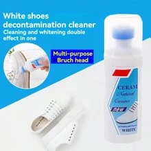 2pcs Cheap White Shoe Cleaning Set Including Whitening Liquid And Brush - White - View 2