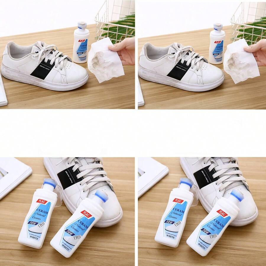 2pcs Cheap White Shoe Cleaning Set Including Whitening Liquid And Brush - White - View 1