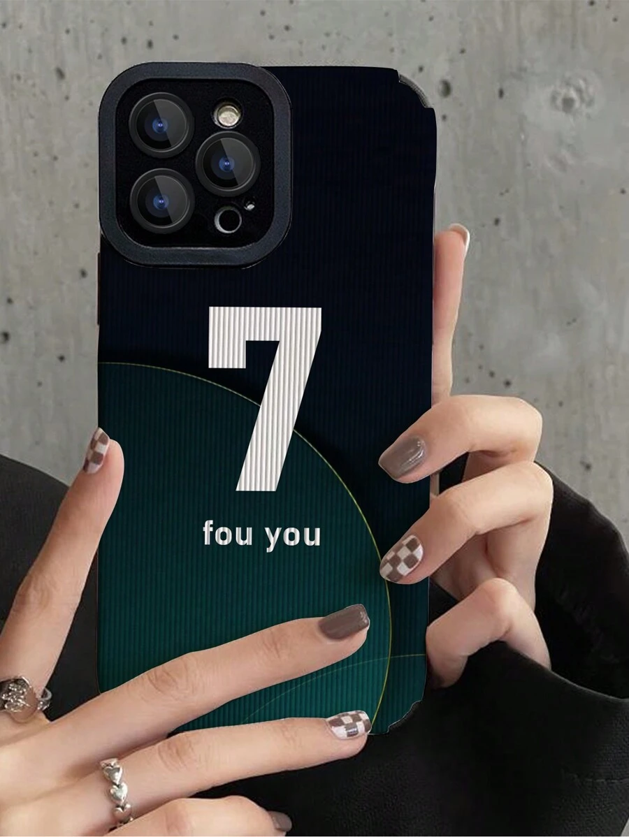 1 Ốp điện thoại Tpu mềm chống rơi Lucky Number 7 hoàn thiện mờ cổ điển Tương thích với các mẫu iPhone và Samsung (15/15plus/15pro/15promax) - Nhiều màu - Xem 1