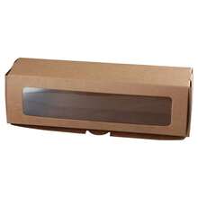 20Pcs Macaron Boxes With Clear Window, White Pastry Packaging Container ,Small Macaron Pastry Bakery Packaging Container  For Wedding Gift ,Dessert, Cookies - Brown - View 3