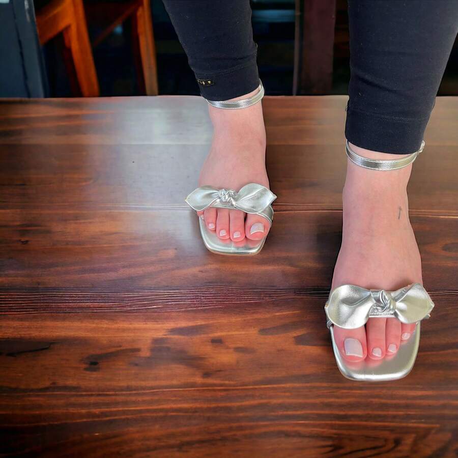 Women Heeled Sandals - 銀色 - 查看 1