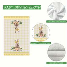 2pcs Easter Themed Kitchen Towels, Soft & Absorbent Dishcloths, Hand Towels, Modern Tea Towels As Gift For Farmhouse Holiday Home Decor - Yellow - View 8