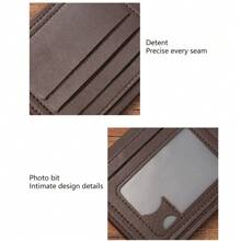 1 件新款男士短款钱包，青年时尚休闲格子多卡位超薄软皮零钱包万圣节大容量多卡位，商务休闲风格，生日礼物，毕业礼物，父亲节礼物 - A - 查看 6