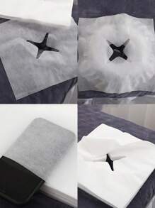 HMQ beauty Disposable Pillow Towel, Face Support, Headrest Cover, Soft And Non-Woven Fabric With Holes 35 * 35cm, Beauty Massage, SPA Salon Eyelash Extension Tool