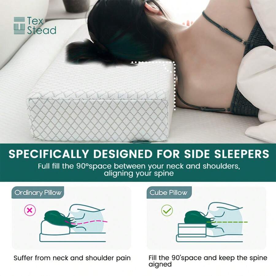 1 Pc Cube Pillow Square Pillow Side Sleeper Pillow For Neck And