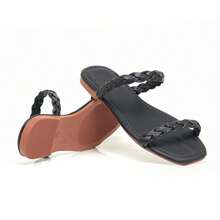 Women Flat Sandals - màu đen - Xem 2