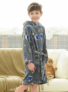 Tween Boy天空元素印花帽衫睡衣 - 彩色 - 查看 5