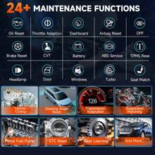 Foxwell Gt60 Obd2汽車掃描儀診斷工具,所有系統雙向控制24+重置活性測試obd2自動掃描儀工具 - 黑色 - 查看 4