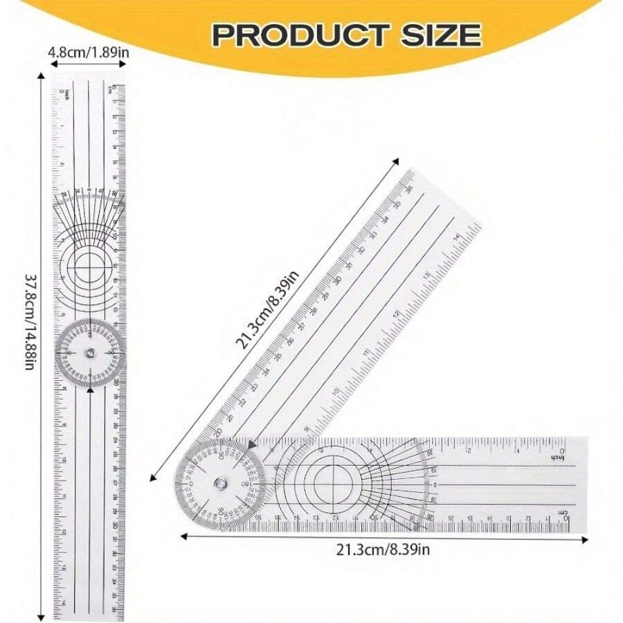 360 Degree Goniometer Angle Medical Spinal Ruler Inclinometer Ruler ...