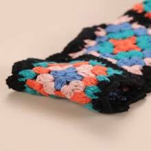 1 件手工编织混色风格度假头带波西米亚风、猫耳朵、发饰、头巾头带、发带