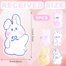 Pack Of 5 Instant Hand Warmers, Reusable Click Heat Pads,Reusable Gel Click Heat Pads, Rabbit Shape Instant Hand Warmer For Cold Hands Heat Pads Pocket Warmers, Random Delivery - Multicolor - View 2