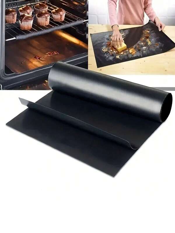 1/2PCS Oven Lining Easy To Clean Protects The Bottom Of The Oven/Gas Stove Non Stick High-Temperature Barbecue Mat Suitable For Home Kitchen Outdoor Camping BBQ Baking Kitchen Small Tools Kitchen Accessories Household Kitchen Supplies