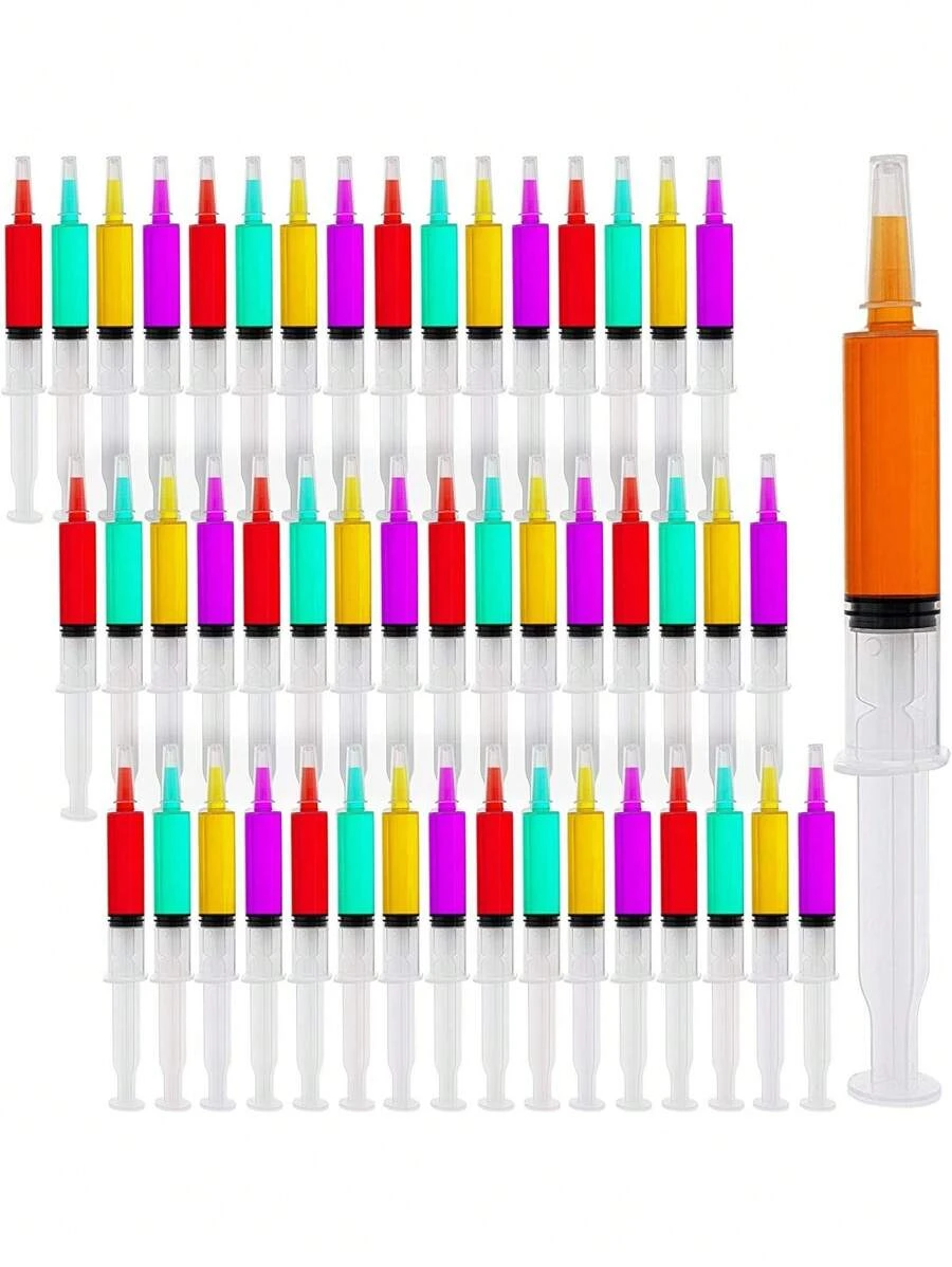 Sparkle and Bash 30-Pack Plastic Shot Syringes - Drink Syringes For Parties, Nurse Graduations, New Years Celebrations (1 Oz) - Clear - View 1