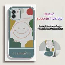 Funda Suave  con Soporte Invisible, Protector Completo Antigolpes, Funda para Samsung A03 - Flores rosas - Ver 5