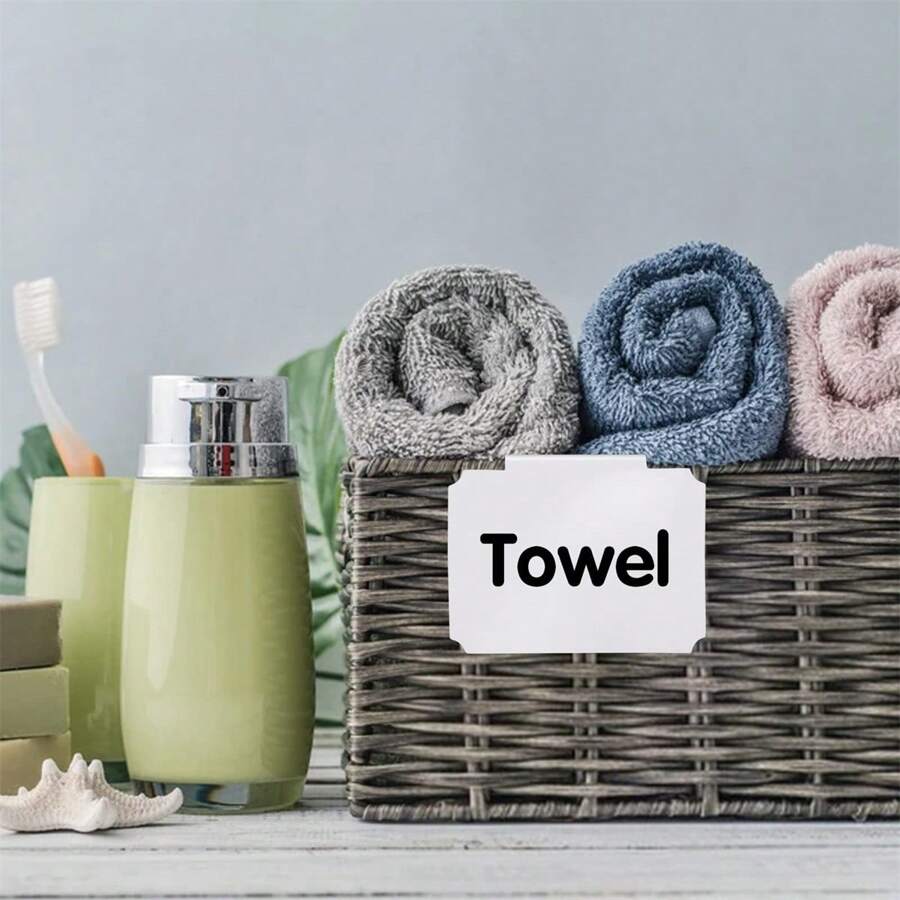 12pcs/Set ClipOn Basket Labels For Kitchen, Removable Food Storage Bin