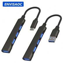 ENVISAOC USB C HUB USB 3.0 Type-C 3.1 4 Port Multi Splitter Adapter OTG USB 2.0 For Pro 13 15 Air M1 Pro PC Accessories Phone