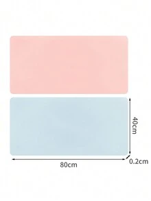 BUBM 80*40cm桌墊保護墊-雙面pu皮桌墊大鼠標墊防水桌面組織器,辦公室家居桌面裝飾遊戲書寫墊平滑無痕 - 淺粉色 - 查看 7