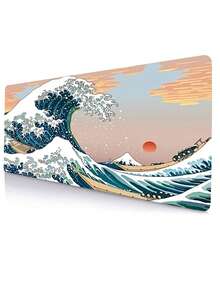 1pc Anti-Slip Gaming/Working Mouse Pad With Butterfly, Letter, Sun, Phoenix, Abstract And Wave Patterns, 4 Sizes Available - Yellow - View 6